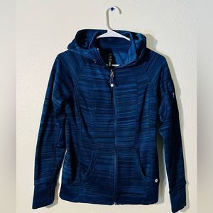 🔹Blue Zip Up Jacket With Thumbholes